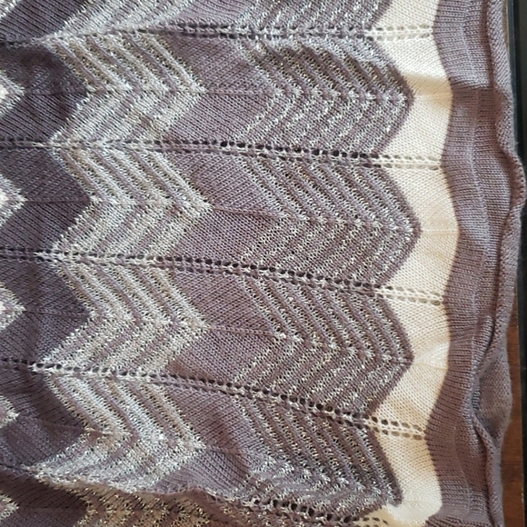 BCBG girls silver metallic and gray stripe dress - Picture 5 of 9